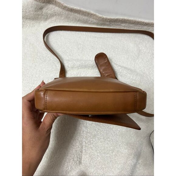 Vintage Lamarthe crossbody leather camel bag - Picture 4 of 12